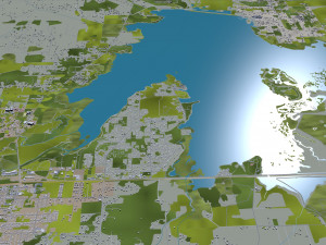eugene city oregon 70km 3D Model