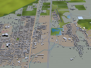 eugene city oregon 70km 3D Model