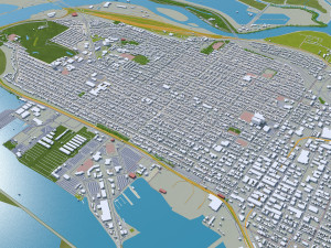 everett washington city usa 50km 3D 模型
