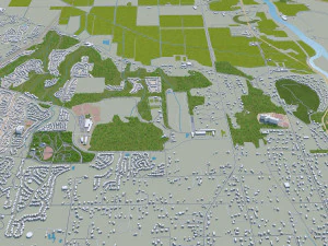 everett washington city usa 50km 3D Model
