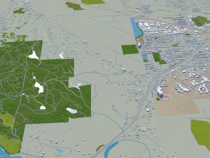 everett washington city usa 50km 3D Model