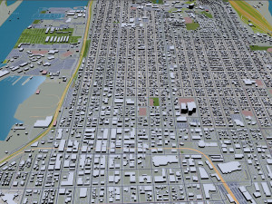 everett washington city usa 50km 3D 模型