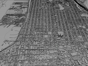 everett washington city usa 50km 3D 模型