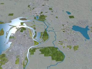 everett washington city usa 50km 3D Model
