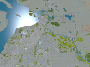 everett washington city usa 50km 3D 模型