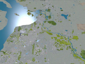 everett washington city usa 50km 3D Model
