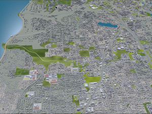 everett washington city usa 50km 3D 模型