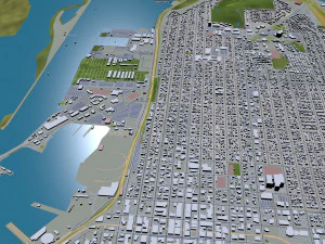 everett washington city usa 50km 3D Model