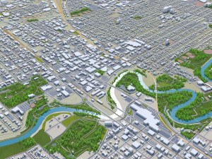fargo city north dakota 40km 3D 模型