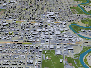 fargo city north dakota 40km 3D 模型