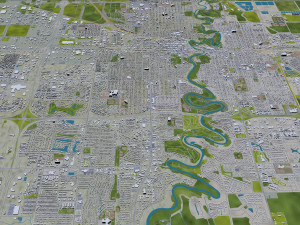 fargo city north dakota 40km 3D 模型