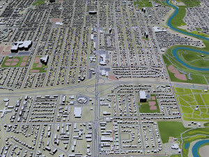 fargo city north dakota 40km 3D 模型