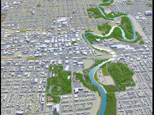fargo city north dakota 40km 3D Model