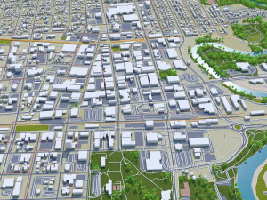 fargo city north dakota 40km 3D 模型