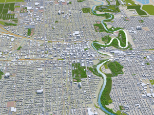 fargo city north dakota 40km 3D 模型