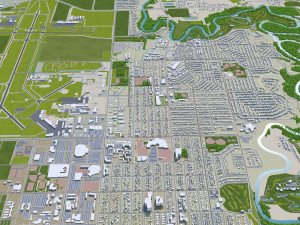 fargo city north dakota 40km 3D 模型