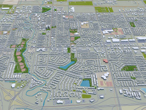 fargo city north dakota 40km 3D 模型