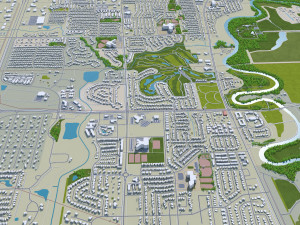fargo city north dakota 40km 3D 模型