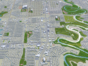 fargo city north dakota 40km 3D 模型