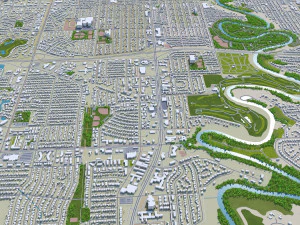 fargo city north dakota 40km 3D Model