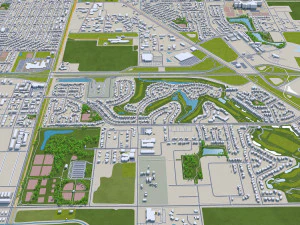 fargo city north dakota 40km 3D Model