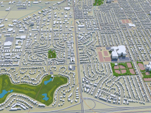 fargo city north dakota 40km 3D 模型