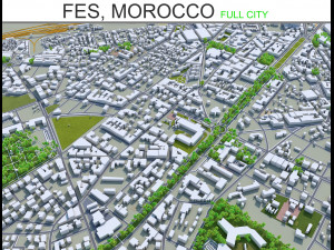 fes city morocco 40km 3D Model