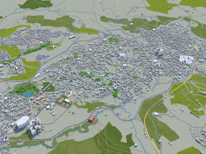 fes city morocco 40km 3D Model
