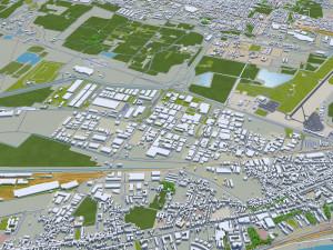 florence city italy 50km 3D Model