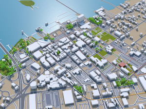 fort myers city florida 30km 3D 모델