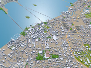fort myers city florida 30km 3D 모델