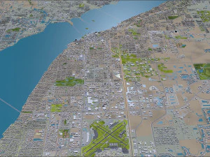 fort myers city florida 30km 3D Model