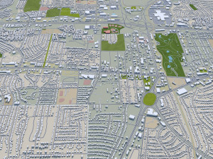 fort worth city texas 80km 3D Модель