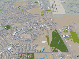 fort worth city texas 80km 3D Модель