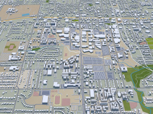 fort worth city texas 80km 3D Модель