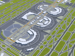 fort worth city texas 80km 3D Модель