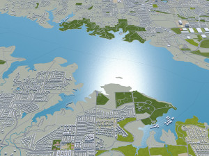 fort worth city texas 80km 3D Модель