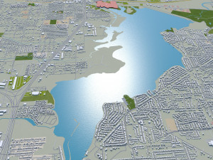 fort worth city texas 80km 3D Модель