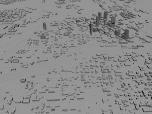 fort worth city texas 80km 3D Модель