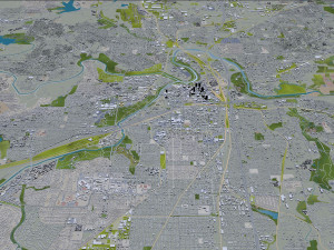 fort worth city texas 80km 3D Модель