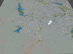 fort worth city texas 80km 3D Модель