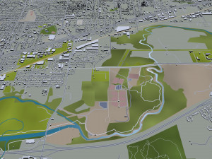 fort worth city texas 80km 3D Модель