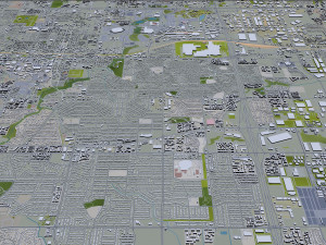 fort worth city texas 80km 3D Модель