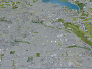 fort worth city texas 80km 3D Модель