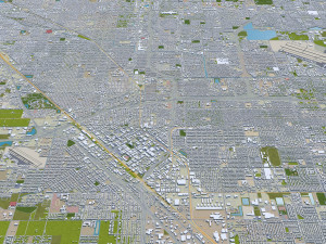 fresno city california 50km Modèle 3D