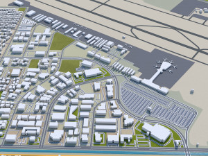 fresno city california 50km Modèle 3D