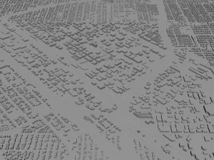 fresno city california 50km 3D Model