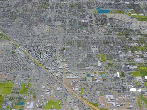 fresno city california 50km 3D Model