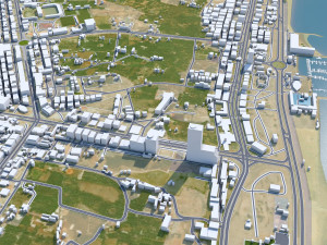 Fujairah city uae 20km 3D Модель