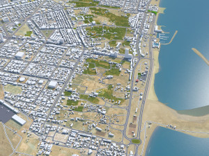 Fujairah city uae 20km 3D Модель